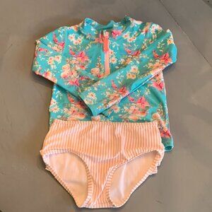 Ruffle Butts Girls Long sleeve swimsuit